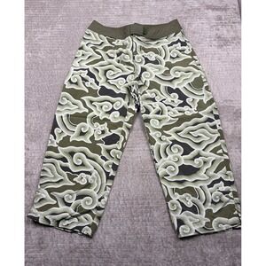Patagonia Pataloha Board Shorts Green Swirl Cloud Print Cropped Wide Leg Pants